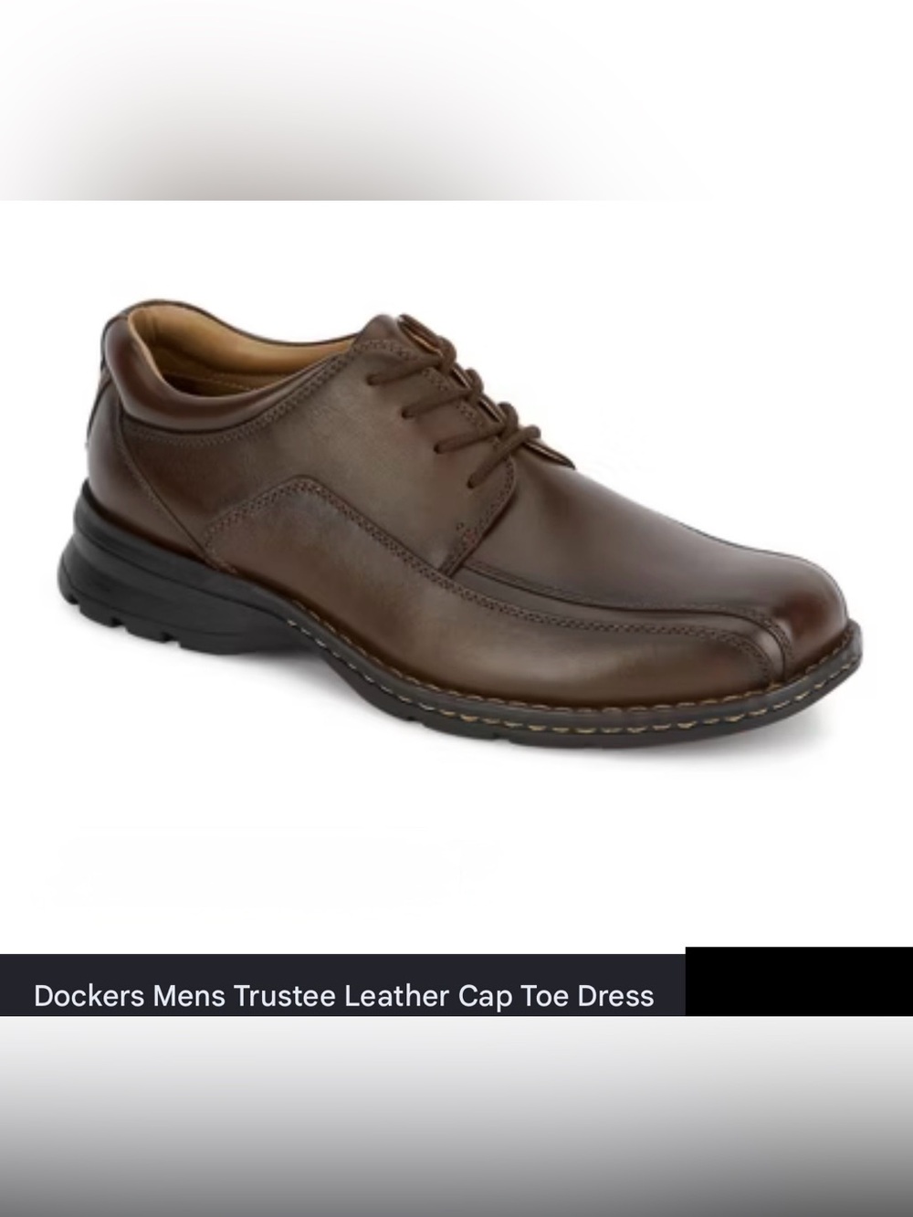 NIB Dockers Men’s Trustee Leather Casual Oxfords Dark Tan, Size 9M, 90-29023